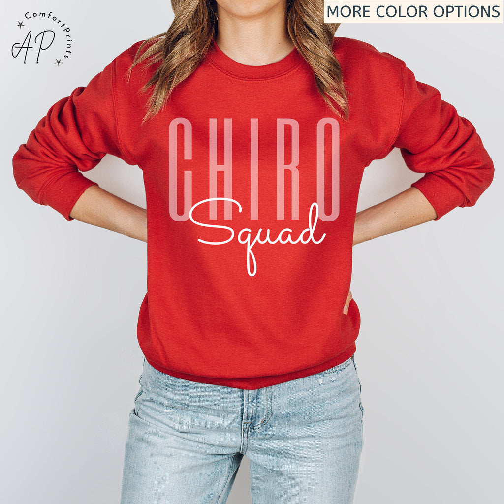 Chiro Squad Sweatshirt, Chiropractor Sweater, Chiropractor Assistant T-Shirt, Chiropractor Office Tee, Chiropractic Shirt, Chiropractor Mom