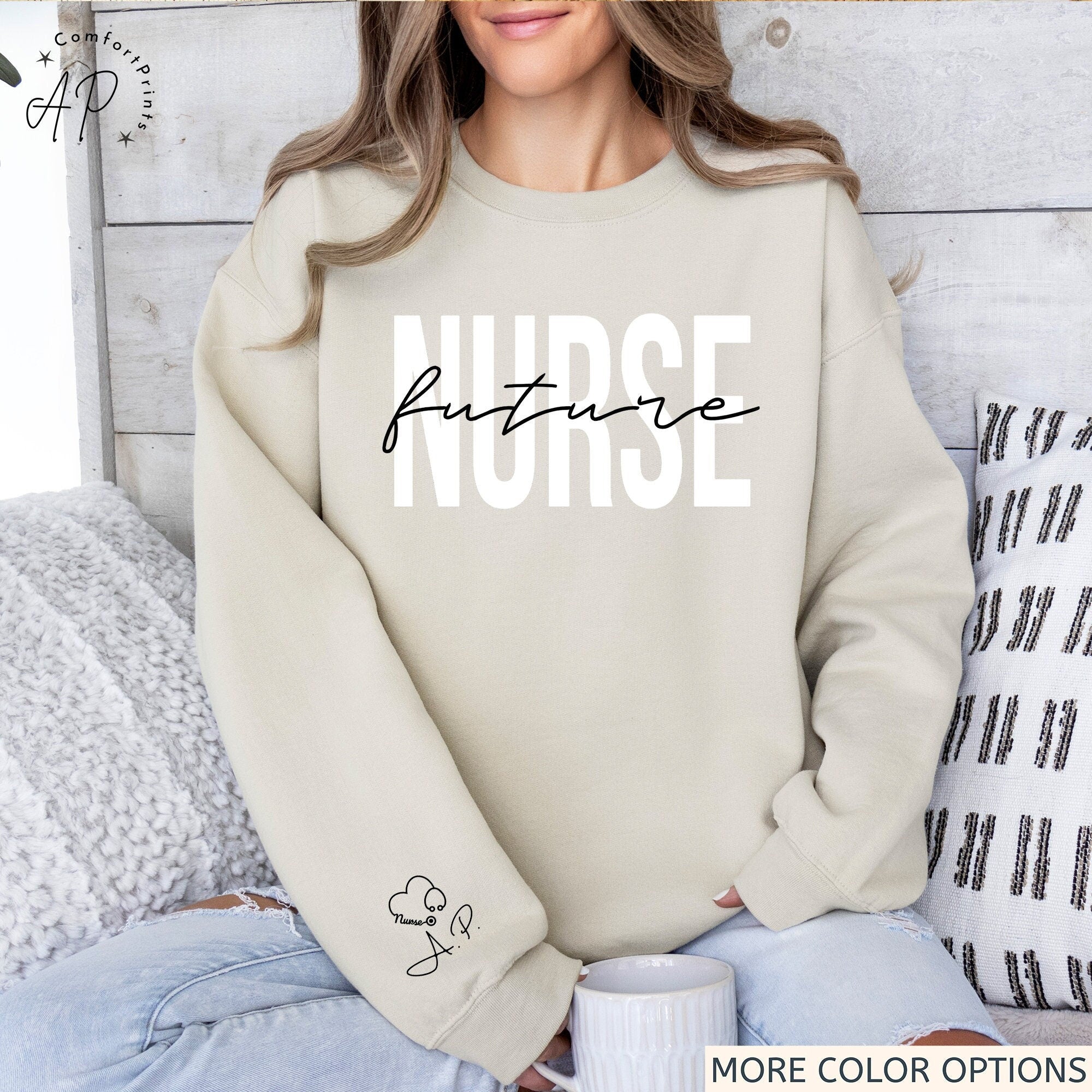 Personalized Future Nurse Sweatshirt, Nursing School Student Sweater, Registered Nurse Grad Shirt, Nurse in Training Hoodie