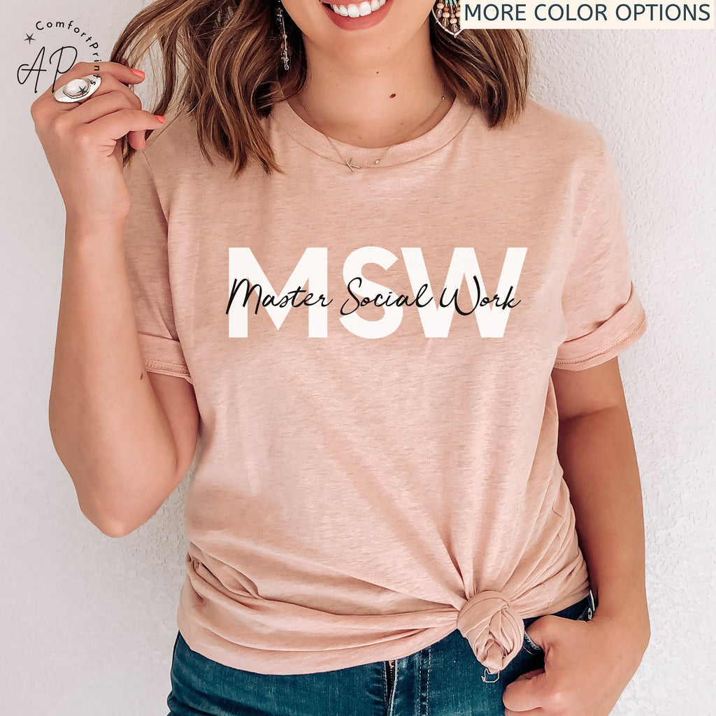 Master Social Work Shirt, Social Worker Graduation T-Shirt, Social Work Student Tee, Social Worker Sweater, Master in Social Worker Grad