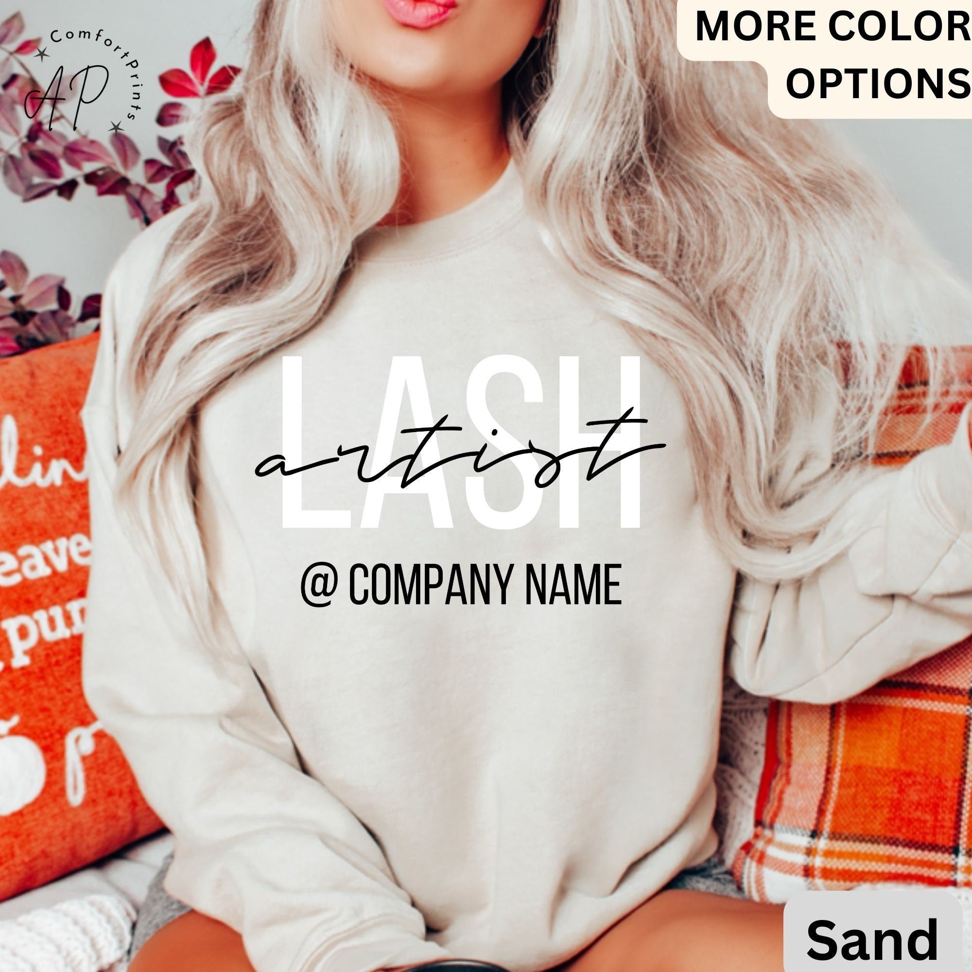 Custom Lash Artist Sweatshirt, Personalized Lash Boss Sweater, Eyelash Extension, Lash Tech Gift, Makeup Artist, PMU Grad, Mascara Lover