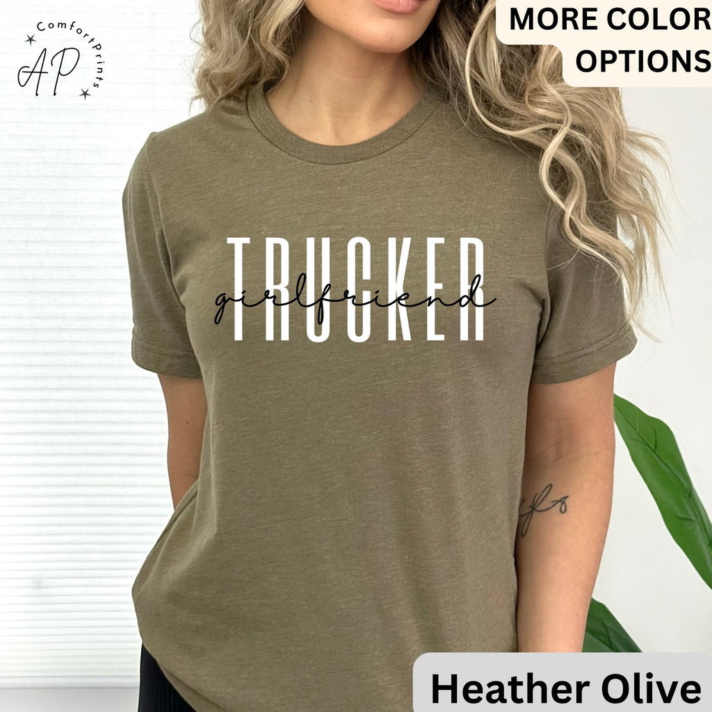 Trucker's Girlfriend Shirt, Trucker's Girlfriend T-Shirt, Gift for Truck Driver Girlfriend Tee