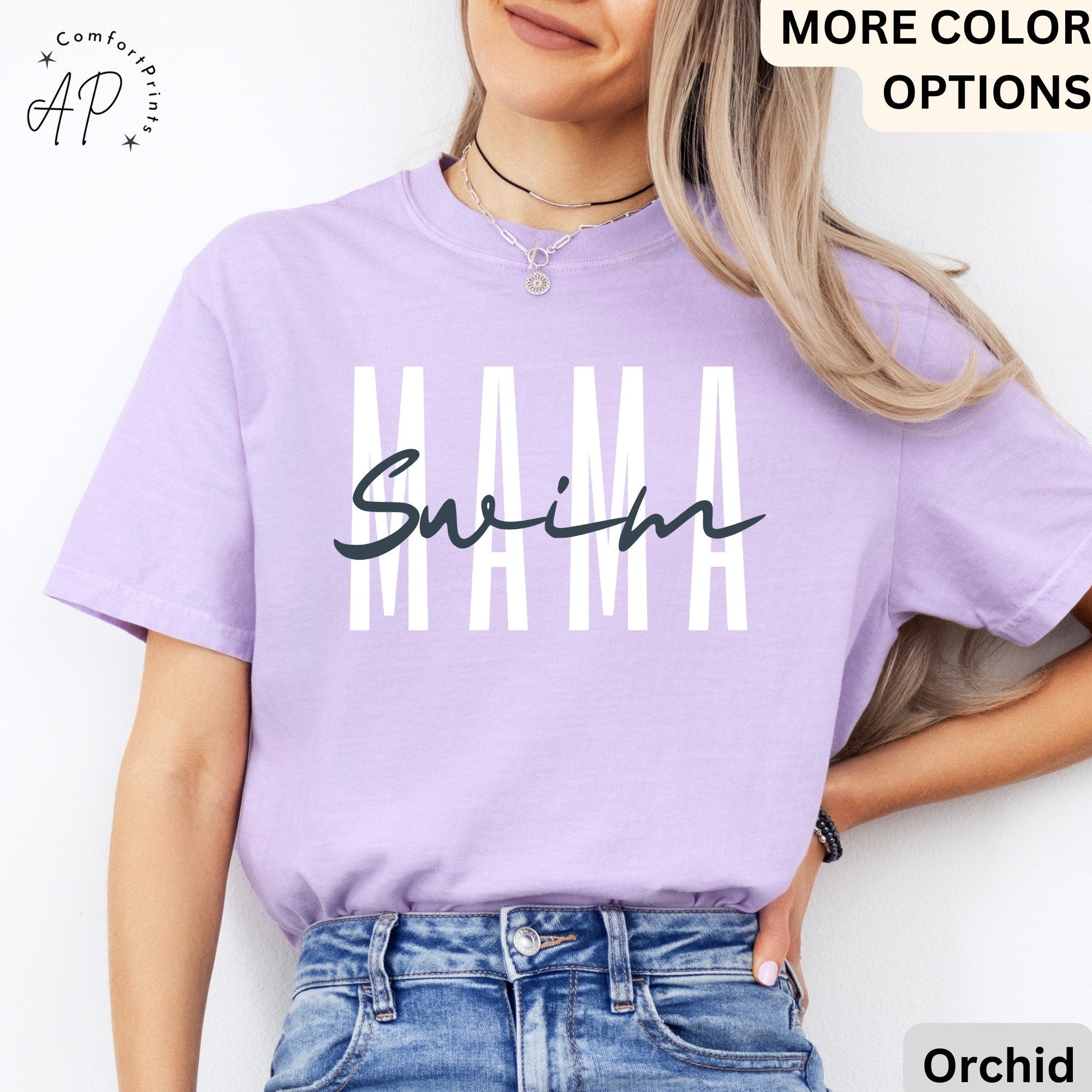Swim Mama Comfort Colors® T-Shirt, Swim Mom Shirt, Swim Team Sweater, Swim Teacher Sweatshirt, Swimming Team Tee, Swim Coach