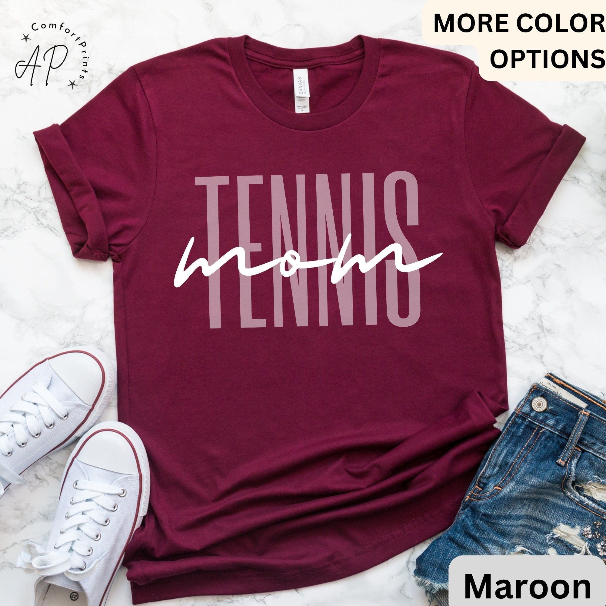 Tennis Mom Shirt, Tennis Mama T-Shirt, Sports Mom Tee, Gift for Tennis Moms