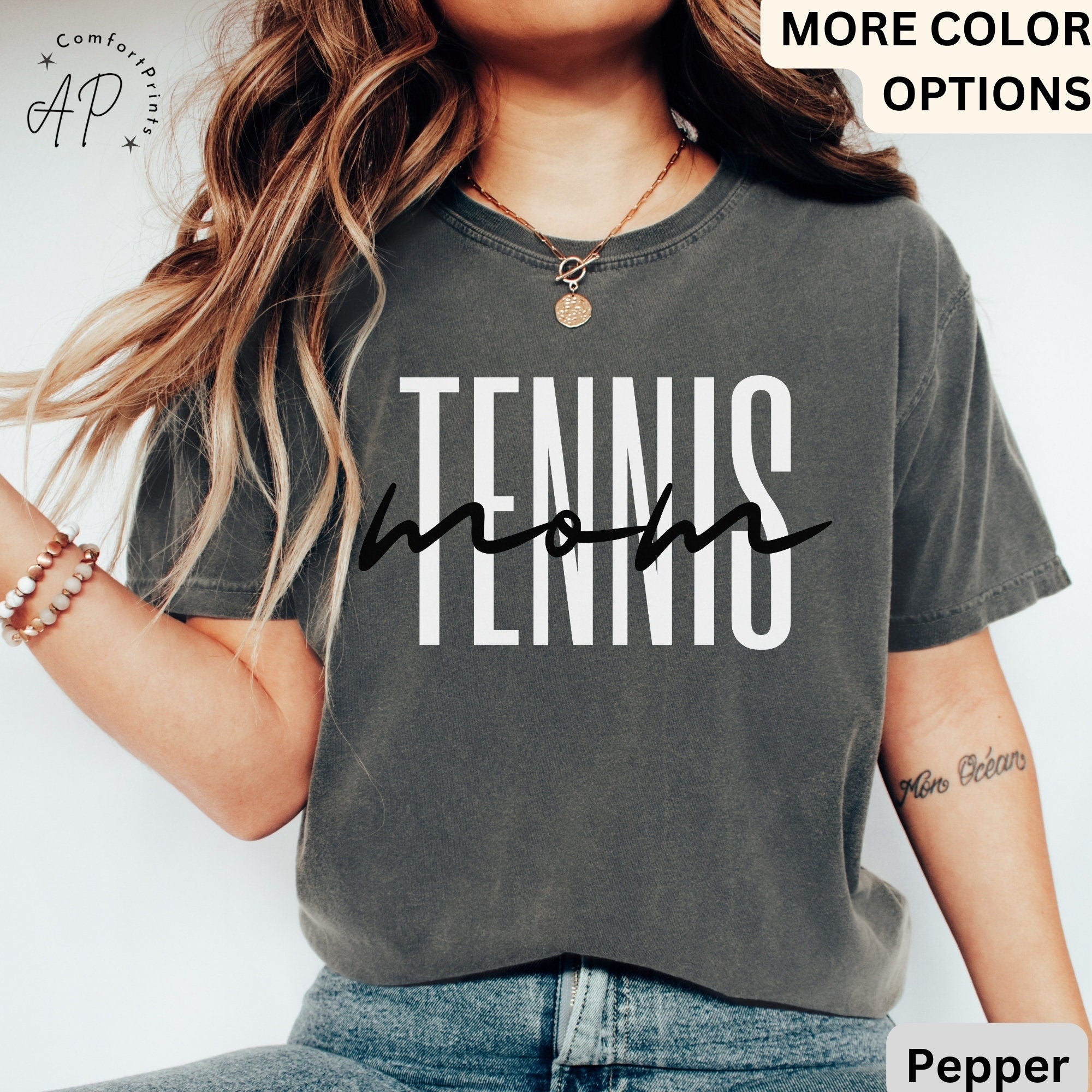 Tennis Mom Comfort Colors® Shirt, Tennis Mama T-Shirt, Sports Mom Tee, Gift for Tennis Moms