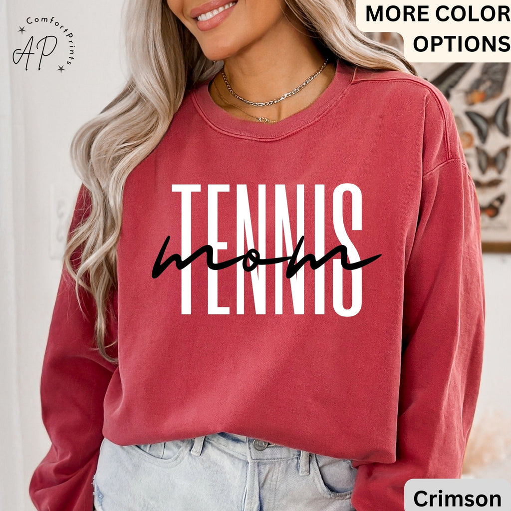 Tennis Mom Comfort Colors® Sweatshirt, Tennis Mama Sweater, Sports Mom Shirt, Gift for Tennis Moms
