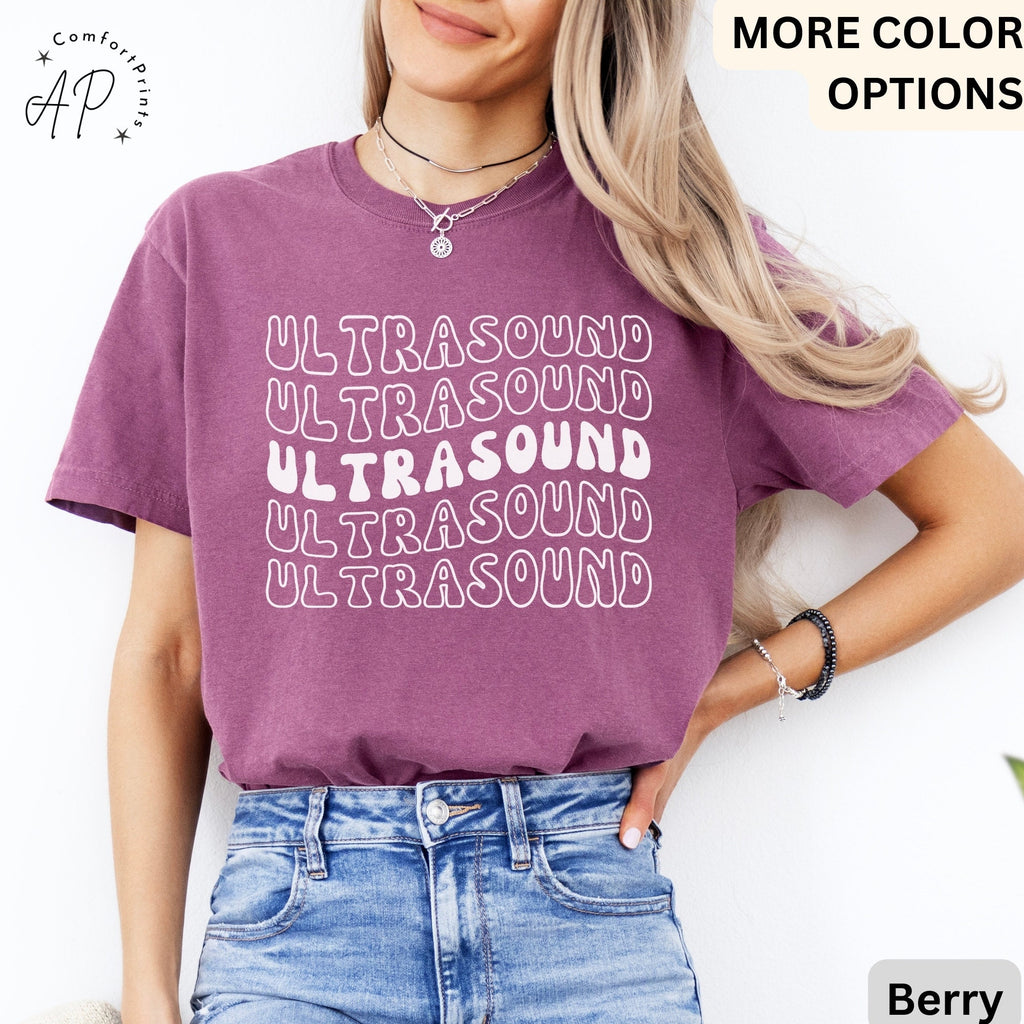 Ultrasound Technologist Comfort Colors® Retro T-Shirt, Sonography Grad Student Shirt, Ultrasound Tech Tee, Gift for Sonographer Student