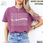 Ultrasound Technologist Comfort Colors® Retro T-Shirt, Sonography Grad Student Shirt, Ultrasound Tech Tee, Gift for Sonographer Student
