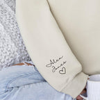Custom Cursive Name on Sweatshirt Sleeve Add-on