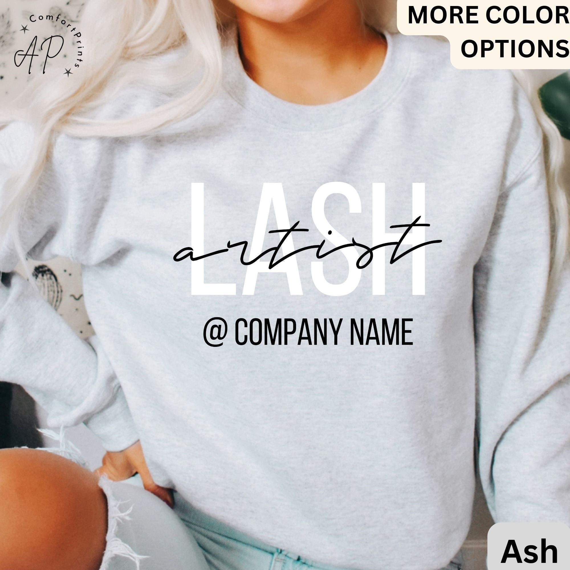 Custom Lash Artist Sweatshirt, Personalized Lash Boss Sweater, Eyelash Extension, Lash Tech Gift, Makeup Artist, PMU Grad, Mascara Lover