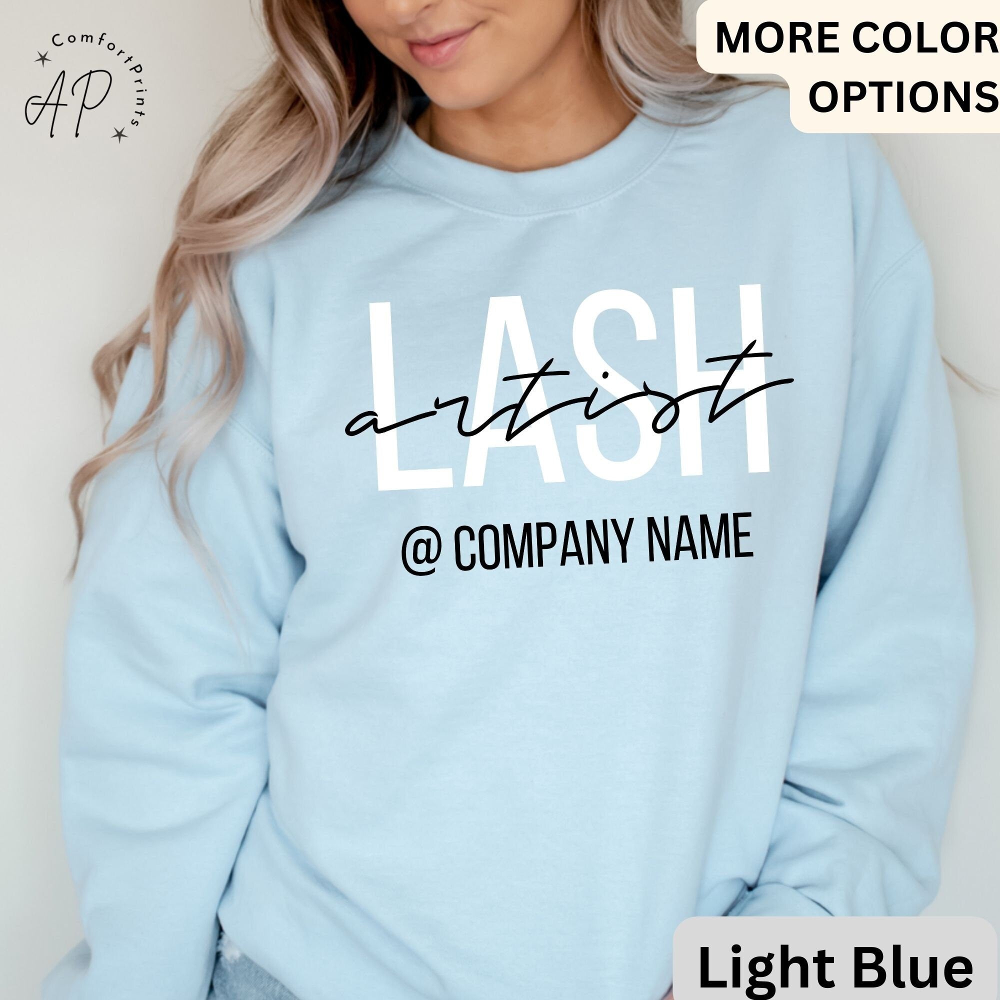 Custom Lash Artist Sweatshirt, Personalized Lash Boss Sweater, Eyelash Extension, Lash Tech Gift, Makeup Artist, PMU Grad, Mascara Lover