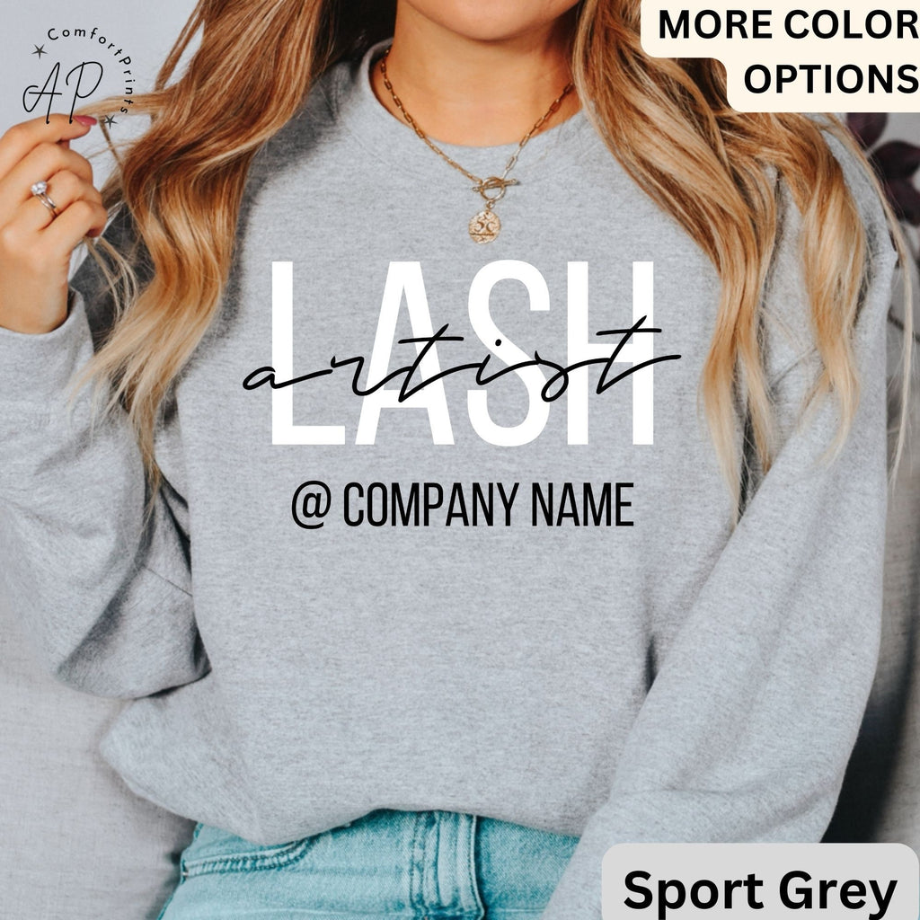 Custom Lash Artist Sweatshirt, Personalized Lash Boss Sweater, Eyelash Extension, Lash Tech Gift, Makeup Artist, PMU Grad, Mascara Lover