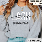 Custom Lash Artist Sweatshirt, Personalized Lash Boss Sweater, Eyelash Extension, Lash Tech Gift, Makeup Artist, PMU Grad, Mascara Lover