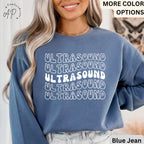 Retro Ultrasound Tech Comfort Colors Sweatshirt: Sonography Student Gift