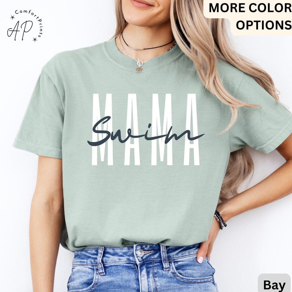 Swim Mama Comfort Colors® T-Shirt, Swim Mom Shirt, Swim Team Sweater, Swim Teacher Sweatshirt, Swimming Team Tee, Swim Coach