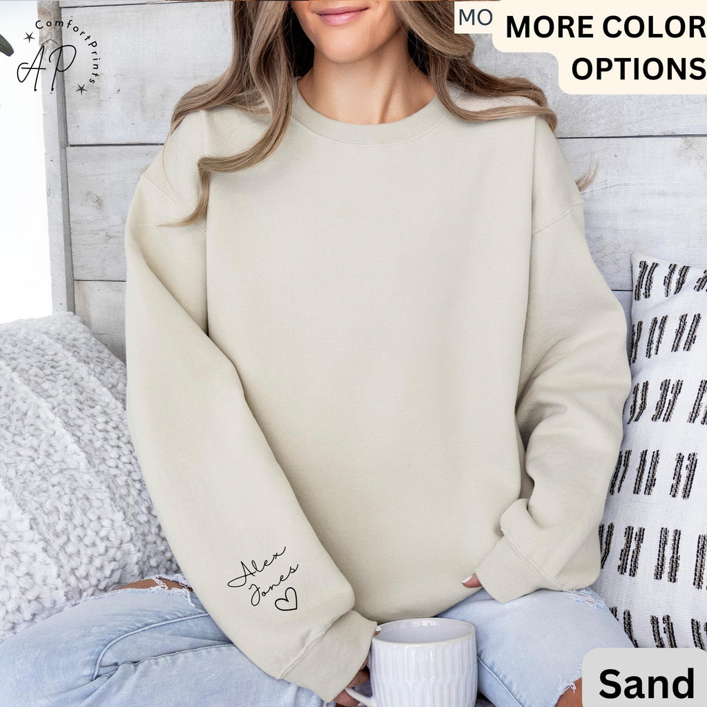 Custom Cursive Name on Sweatshirt Sleeve Add-on