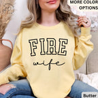 Firefighter Wife Comfort Colors® Sweatshirt, Fireman Wife Sweater, Wife of Firefighter Shirt, Gift for New Fire Wife T-Shirt