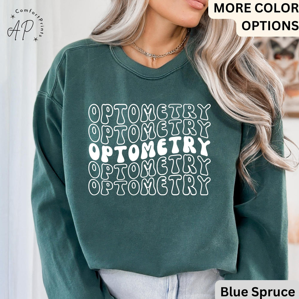 Optometry Comfort Colors® Retro Sweatshirt, Optometry Graduation Gift Sweater, Ophthalmology Tech, Ophthalmologist, Sight Squad