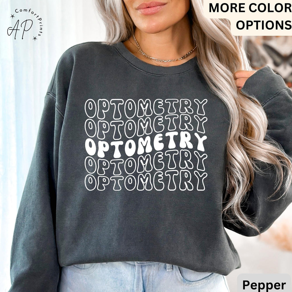 Optometry Comfort Colors® Retro Sweatshirt, Optometry Graduation Gift Sweater, Ophthalmology Tech, Ophthalmologist, Sight Squad