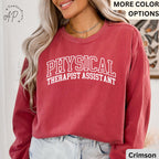 Physical Therapist Assistant Comfort Colors® Sweatshirt, PTA Sweater, Therapist Student Shirt, Physiotherapy