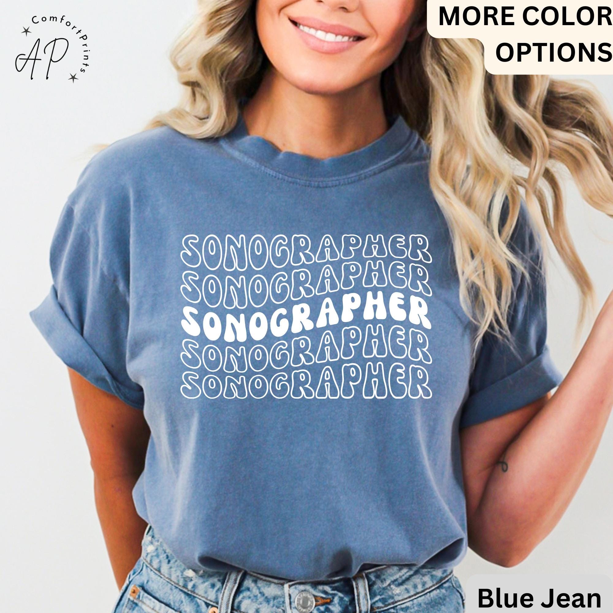 Sonographer Retro Comfort Colors® Shirt, Ultrasound Technologist T-Shirt, Sonography Grad Student Tee, Rad Technologist, X-Ray Tech