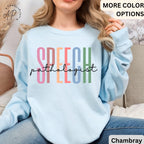 Speech Pathologist Comfort Colors® Sweatshirt, Speech Language Pathologist Sweatshirt, Speech Therapy Hoodie, Speech Teacher, SLP Graduation