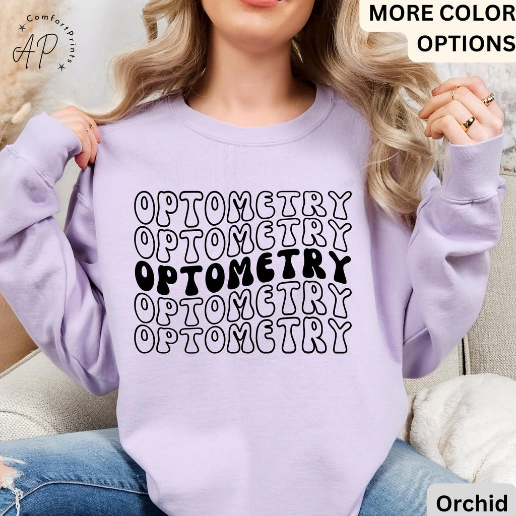Optometry Comfort Colors® Retro Sweatshirt, Optometry Graduation Gift Sweater, Ophthalmology Tech, Ophthalmologist, Sight Squad