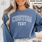 Custom Sweatshirt, Comfort Colors Custom Sweater, Comfort Colors, Custom Your Text, College Letters Custom, Personalized Shirt, Custom Gift