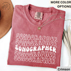 Sonographer Retro Comfort Colors® Shirt, Ultrasound Technologist T-Shirt, Sonography Grad Student Tee, Rad Technologist, X-Ray Tech
