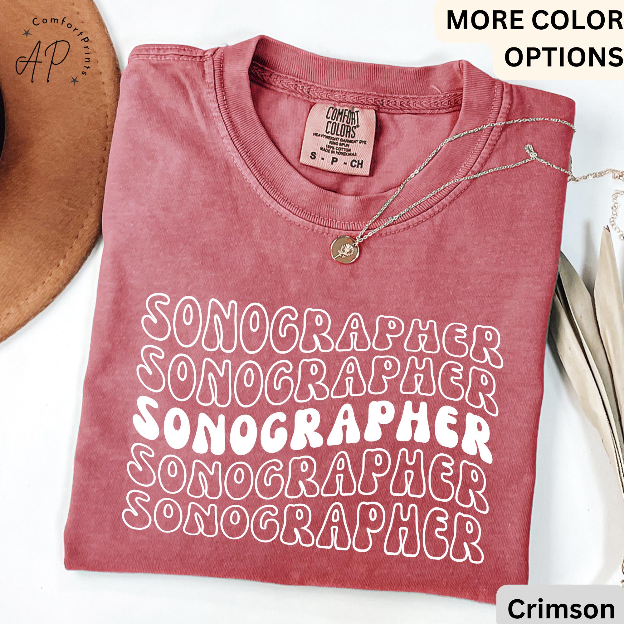 Sonographer Retro Comfort Colors® Shirt, Ultrasound Technologist T-Shirt, Sonography Grad Student Tee, Rad Technologist, X-Ray Tech
