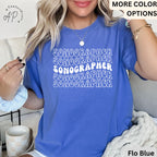 Sonographer Retro Comfort Colors® Shirt, Ultrasound Technologist T-Shirt, Sonography Grad Student Tee, Rad Technologist, X-Ray Tech