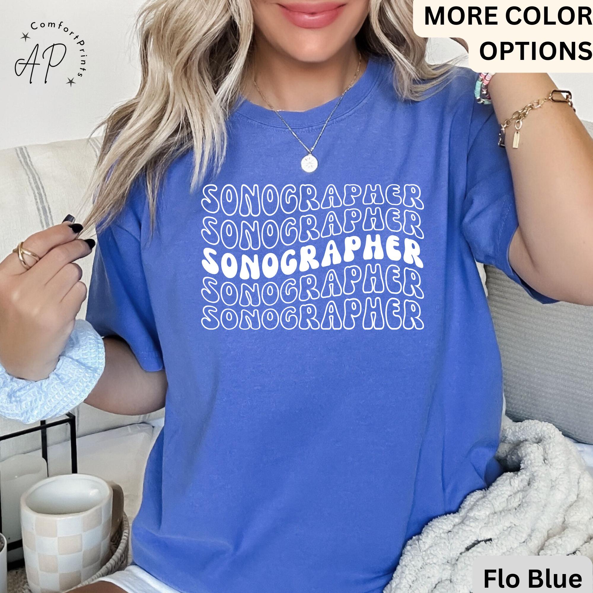Sonographer Retro Comfort Colors® Shirt, Ultrasound Technologist T-Shirt, Sonography Grad Student Tee, Rad Technologist, X-Ray Tech