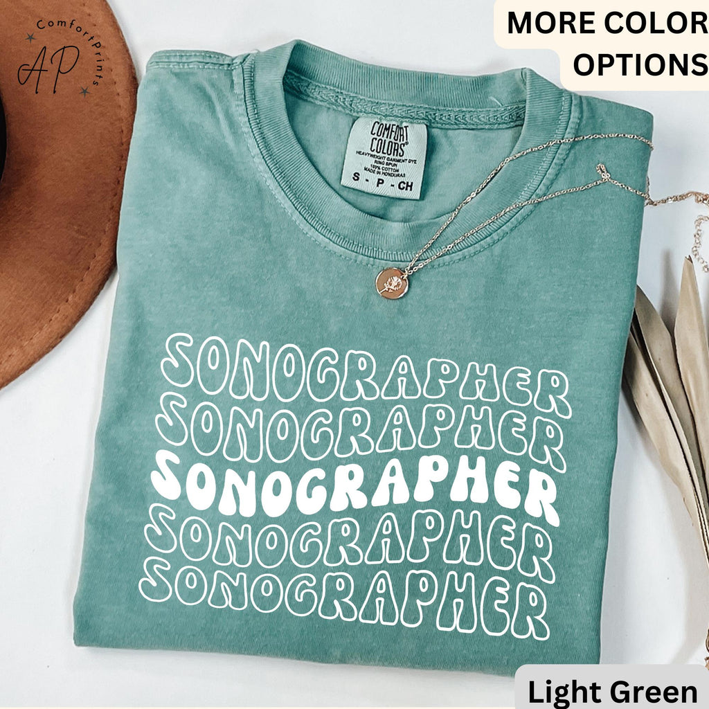 Sonographer Retro Comfort Colors® Shirt, Ultrasound Technologist T-Shirt, Sonography Grad Student Tee, Rad Technologist, X-Ray Tech
