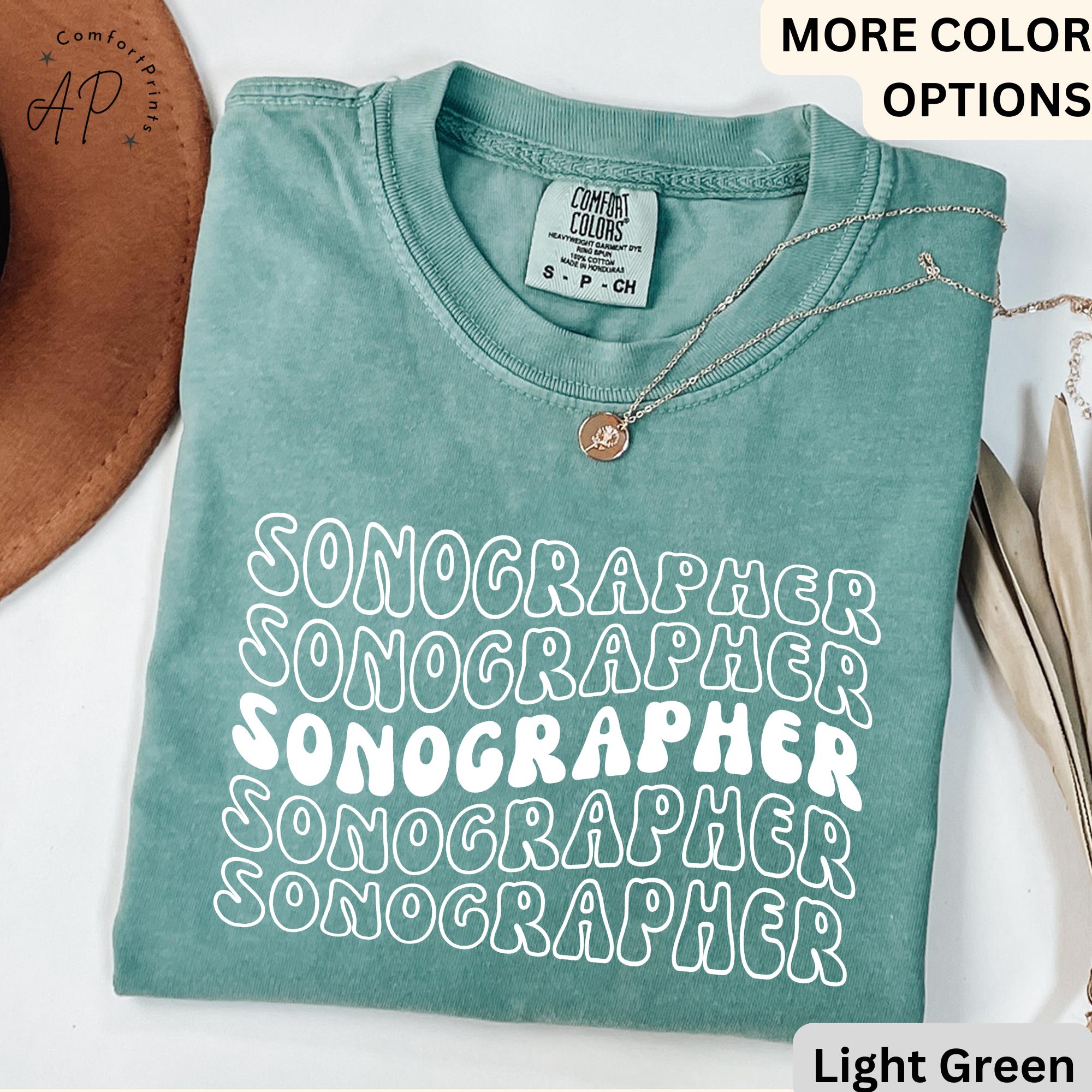 Sonographer Retro Comfort Colors® Shirt, Ultrasound Technologist T-Shirt, Sonography Grad Student Tee, Rad Technologist, X-Ray Tech
