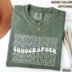 Sonographer Retro Comfort Colors® Shirt, Ultrasound Technologist T-Shirt, Sonography Grad Student Tee, Rad Technologist, X-Ray Tech