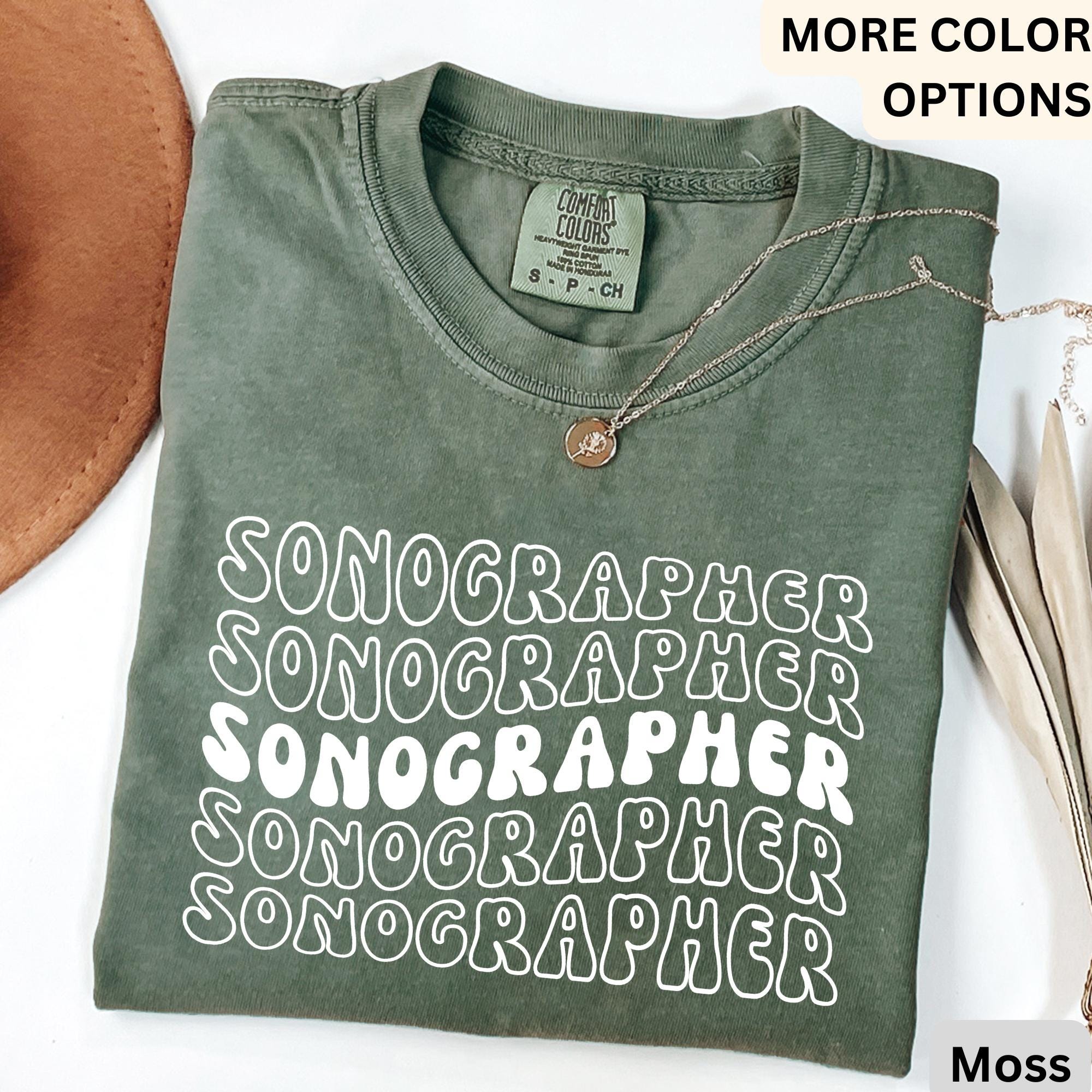 Sonographer Retro Comfort Colors® Shirt, Ultrasound Technologist T-Shirt, Sonography Grad Student Tee, Rad Technologist, X-Ray Tech