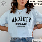 Anxiety University Honors Program Comfort Colors® Shirt, Mental Health T-Shirt, Funny Anxiety Tee, Gift for Introvert