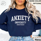Anxiety University Honors Program Sweatshirt, Mental Health Sweater, Funny Anxiety, Gift for Introvert