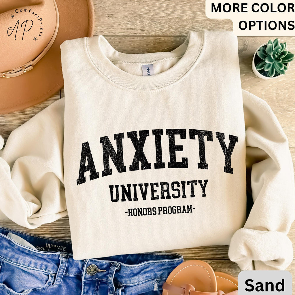 Anxiety University Honors Program Sweatshirt, Mental Health Sweater, Funny Anxiety, Gift for Introvert