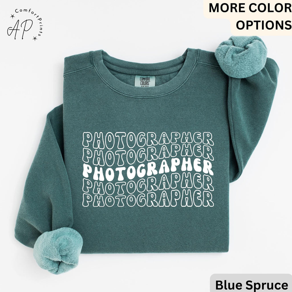 Photographer Retro Comfort Colors® Sweatshirt, Photography Lover Sweater, Gift For Photographer, Camera Professional