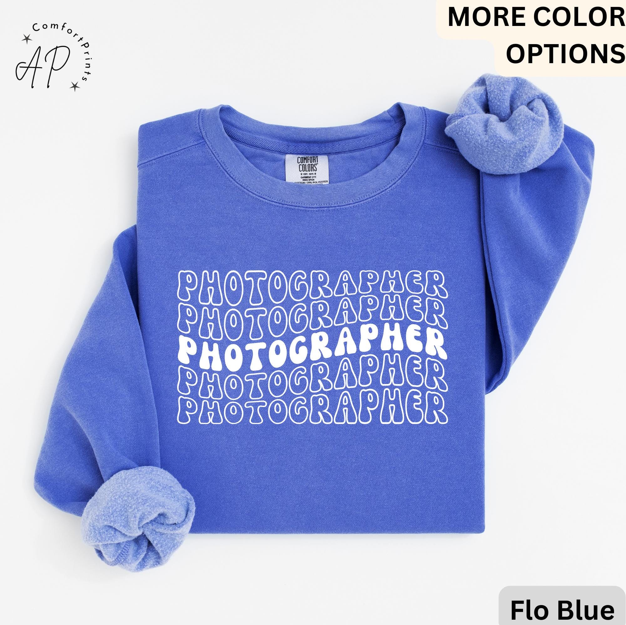 Photographer Retro Comfort Colors® Sweatshirt, Photography Lover Sweater, Gift For Photographer, Camera Professional