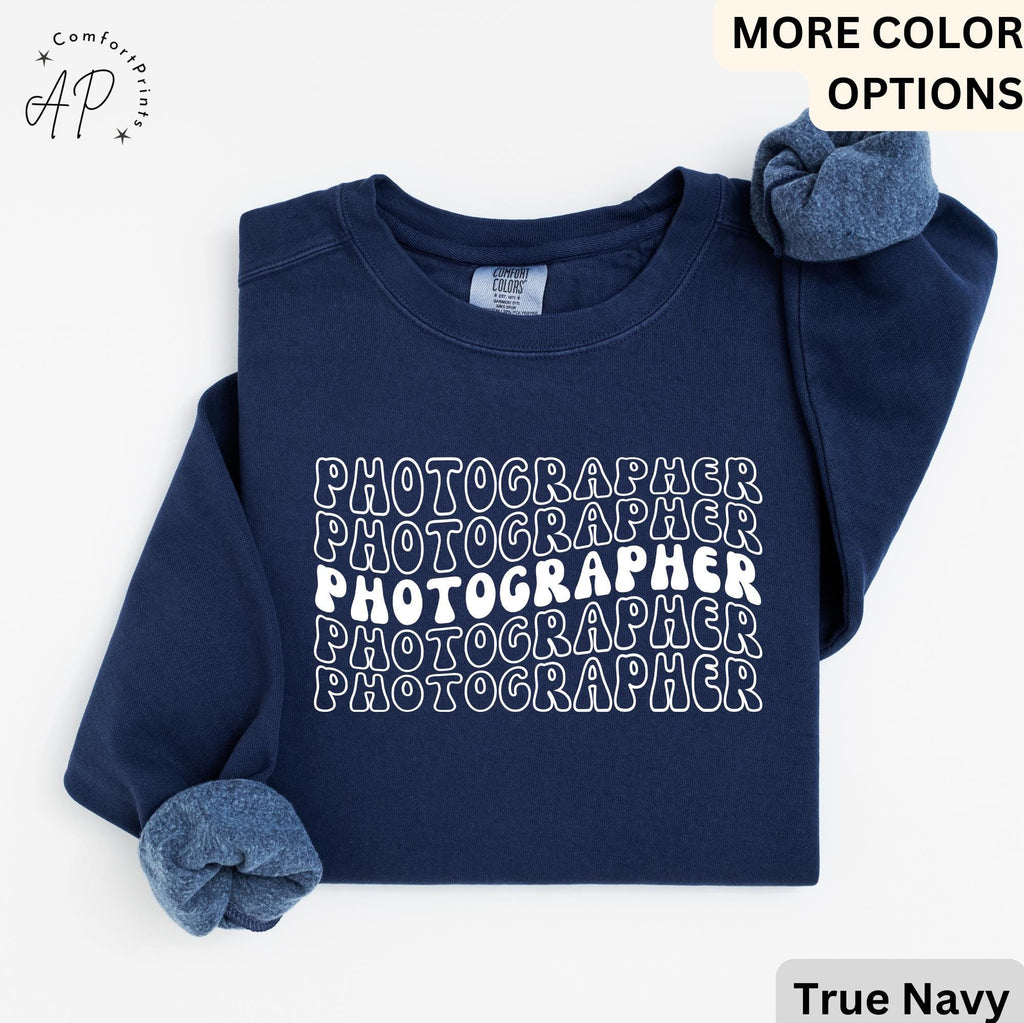 Photographer Retro Comfort Colors® Sweatshirt, Photography Lover Sweater, Gift For Photographer, Camera Professional