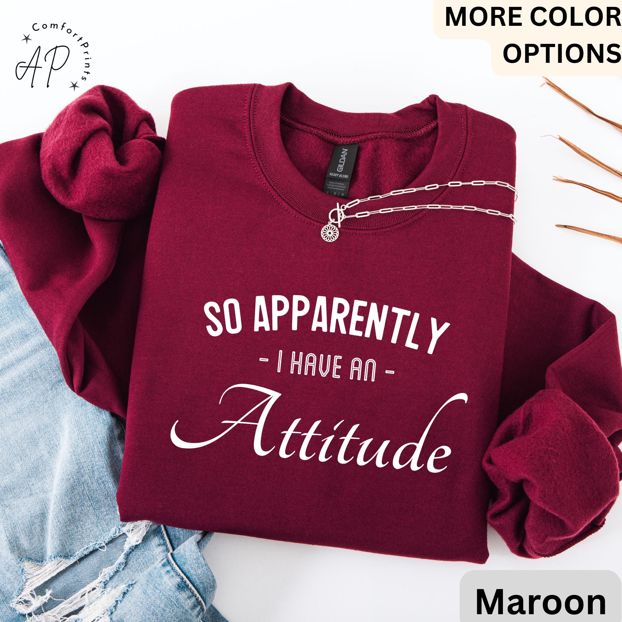 So Apparently I Have an Attitude Sweatshirt | Funny Anti-Social Sweater | Sassy Girl Hoodie | Funny Women Saying Long Sleeve | Mother's Day
