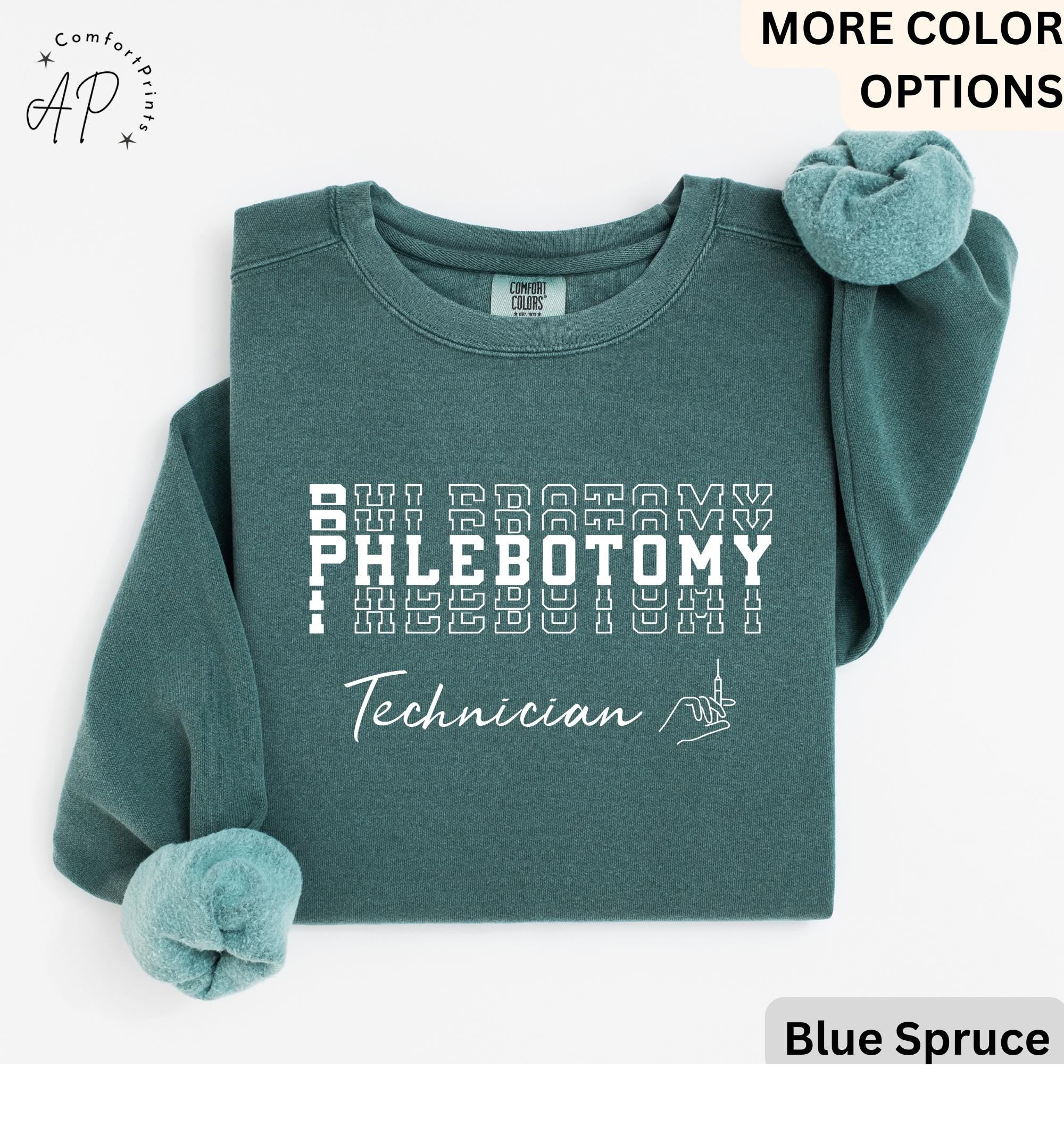 Phlebotomy Technician Comfort Colors® Sweatshirt, Phlebotomist Sweater, Laboratory Tech, Gift for Phlebotomy Tech