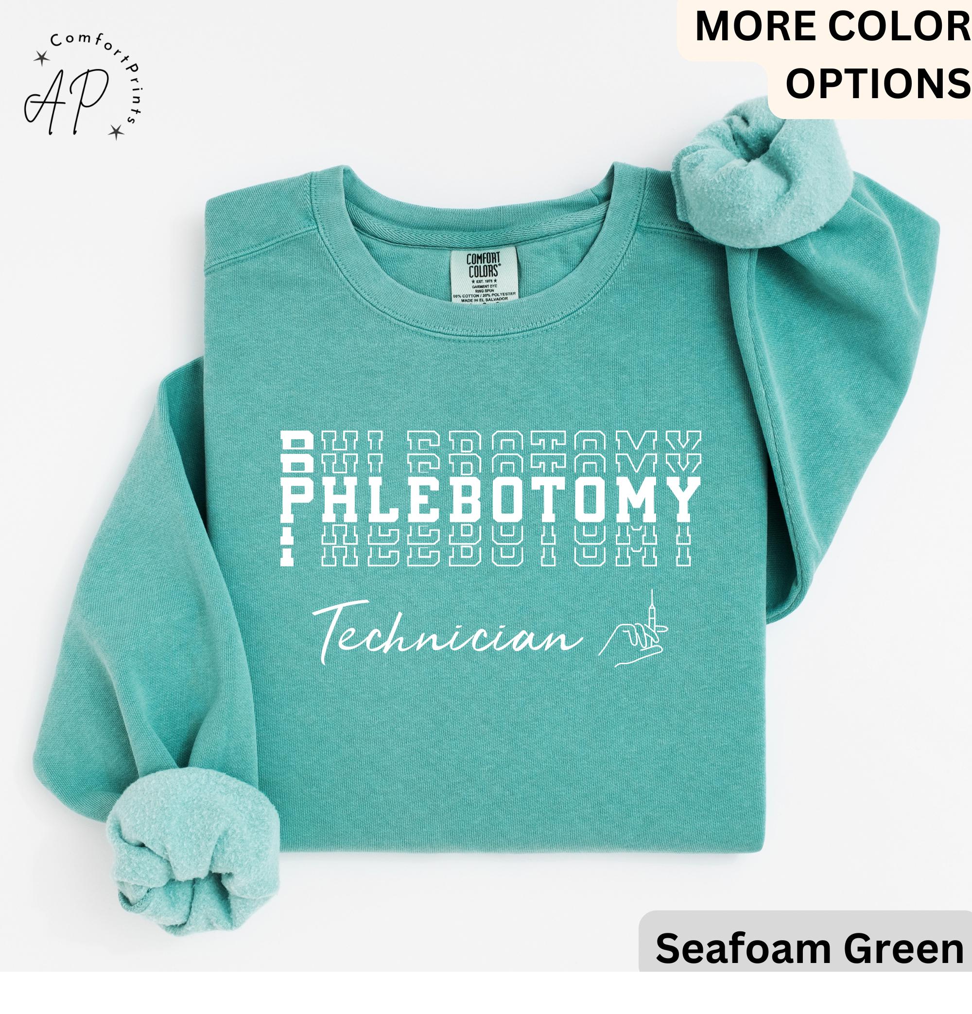 Phlebotomy Technician Comfort Colors® Sweatshirt, Phlebotomist Sweater, Laboratory Tech, Gift for Phlebotomy Tech