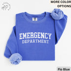 Emergency Department Comfort Colors® Sweatshirt, ER Nurse Sweater, Emergency Medicine Nurse, Emergency Nurse, Gift for Nurse