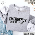 Emergency Department Sweatshirt, ER Nurse Sweater, Emergency Medicine Nurse, Emergency Nurse, Gift for Nurse