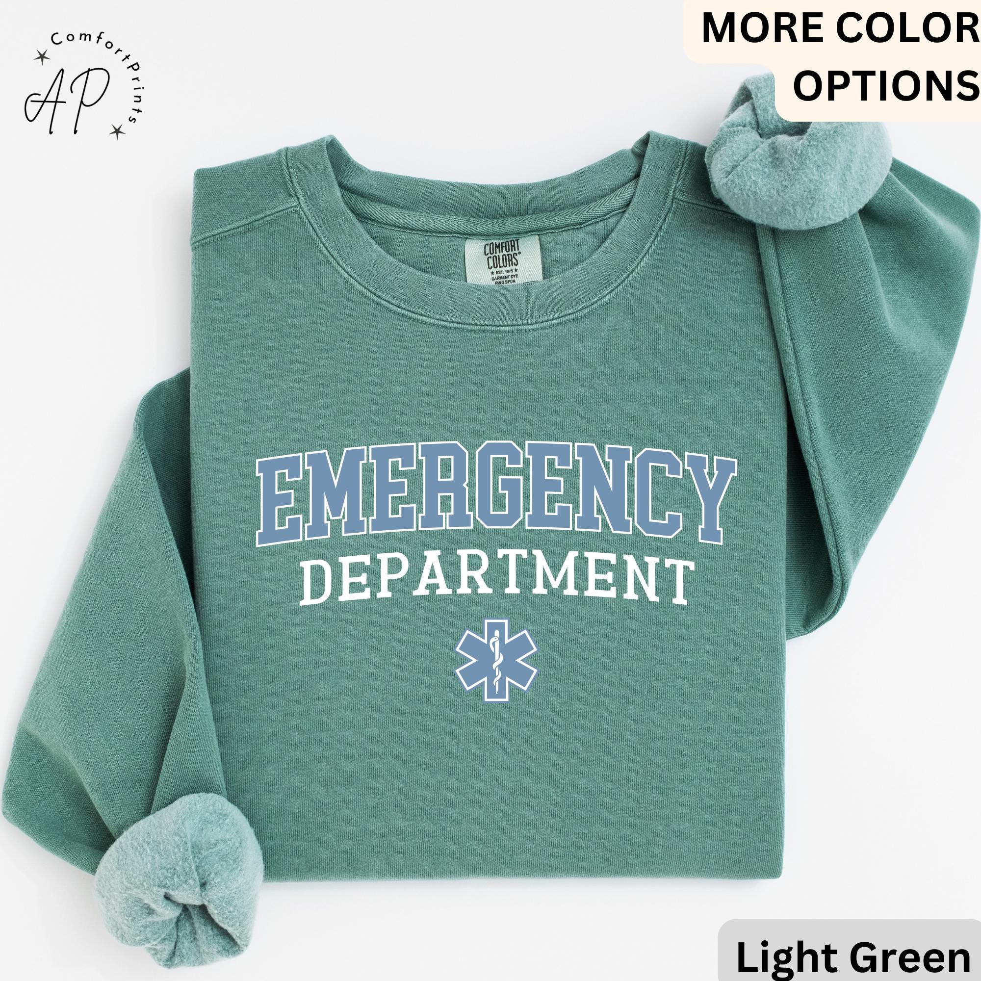 Emergency Department Comfort Colors® Sweater, ER Nurse Sweatshirt, Emergency Medicine Nurse, Emergency Nurse, Gift for Nurse