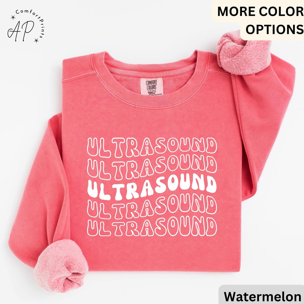 Retro Ultrasound Tech Comfort Colors Sweatshirt: Sonography Student Gift