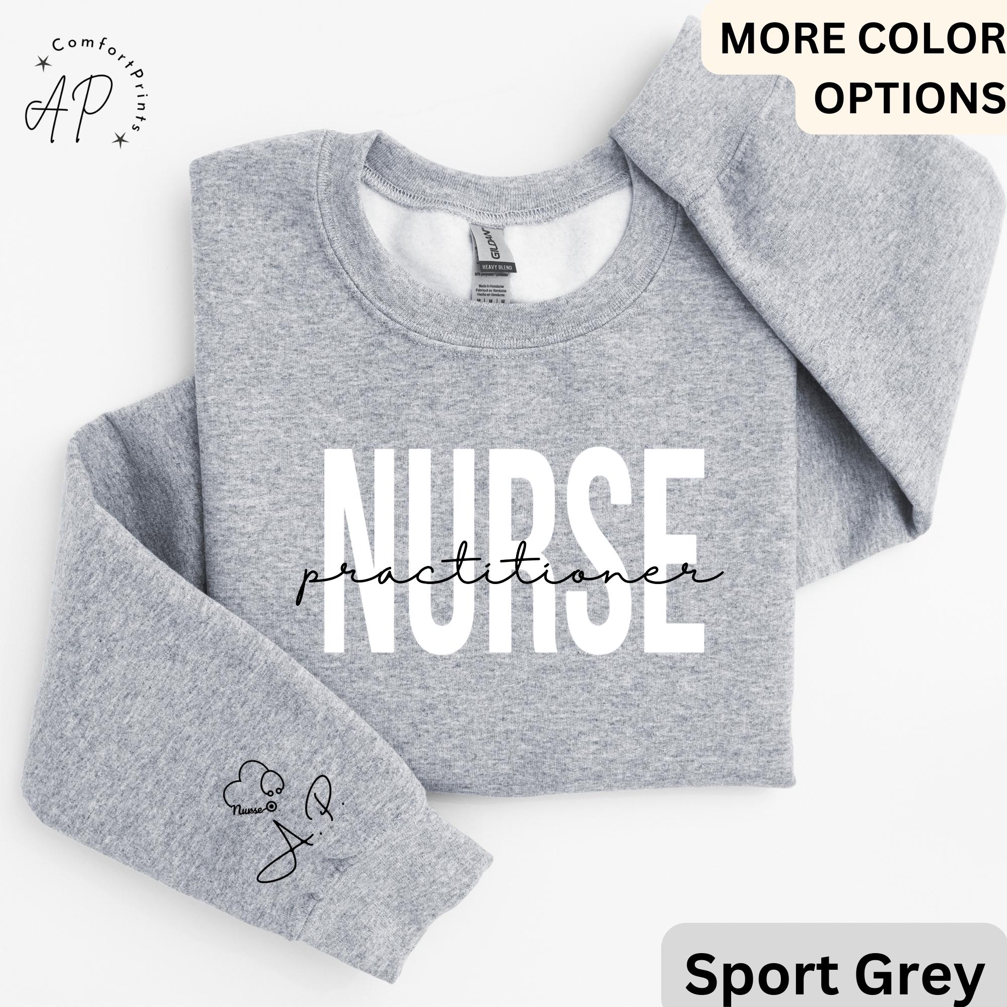 Nurse Practitioner Sweatshirt, Personalized NP Sweater, Nursing School Hoodie, Emergency ICU Nurse Shirt, Nursing School Grad T-Shirt