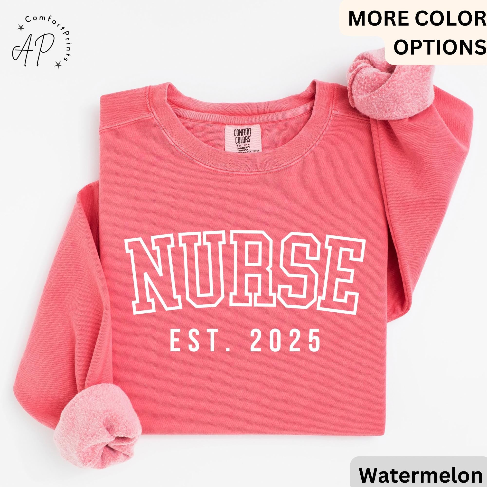 Personalized Nurse Comfort Colors® Retro Sweatshirt, Registered Nurse Sweater, Nurse Gift, Nursing Assistant Nurse Life, Nurse Grad Gift